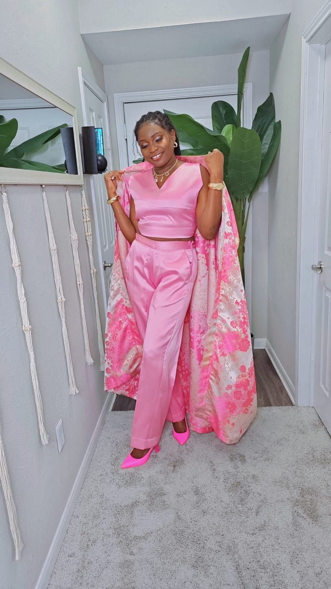 MIMI 3D Puff Set pink