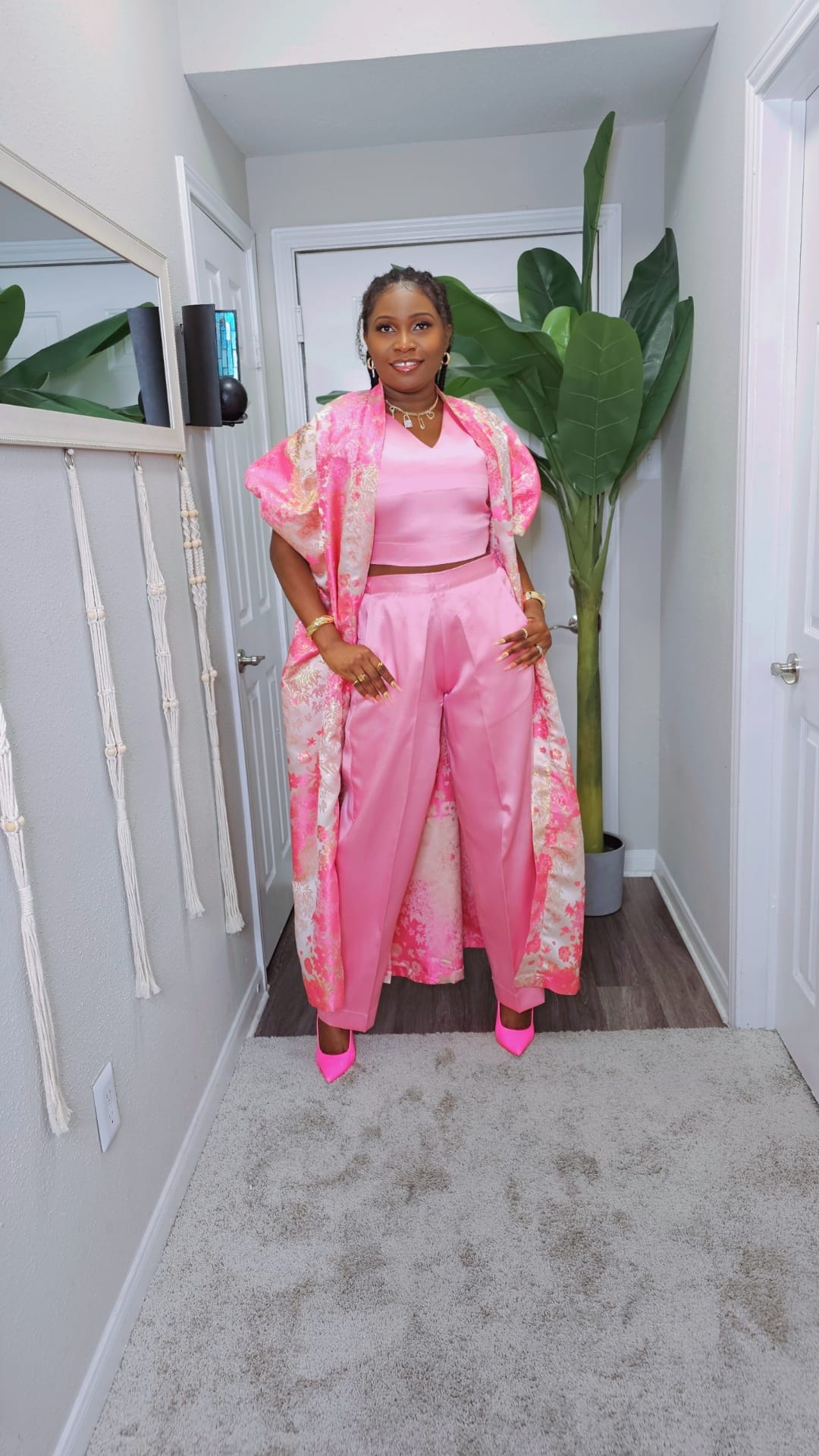 MIMI 3D Puff Set pink