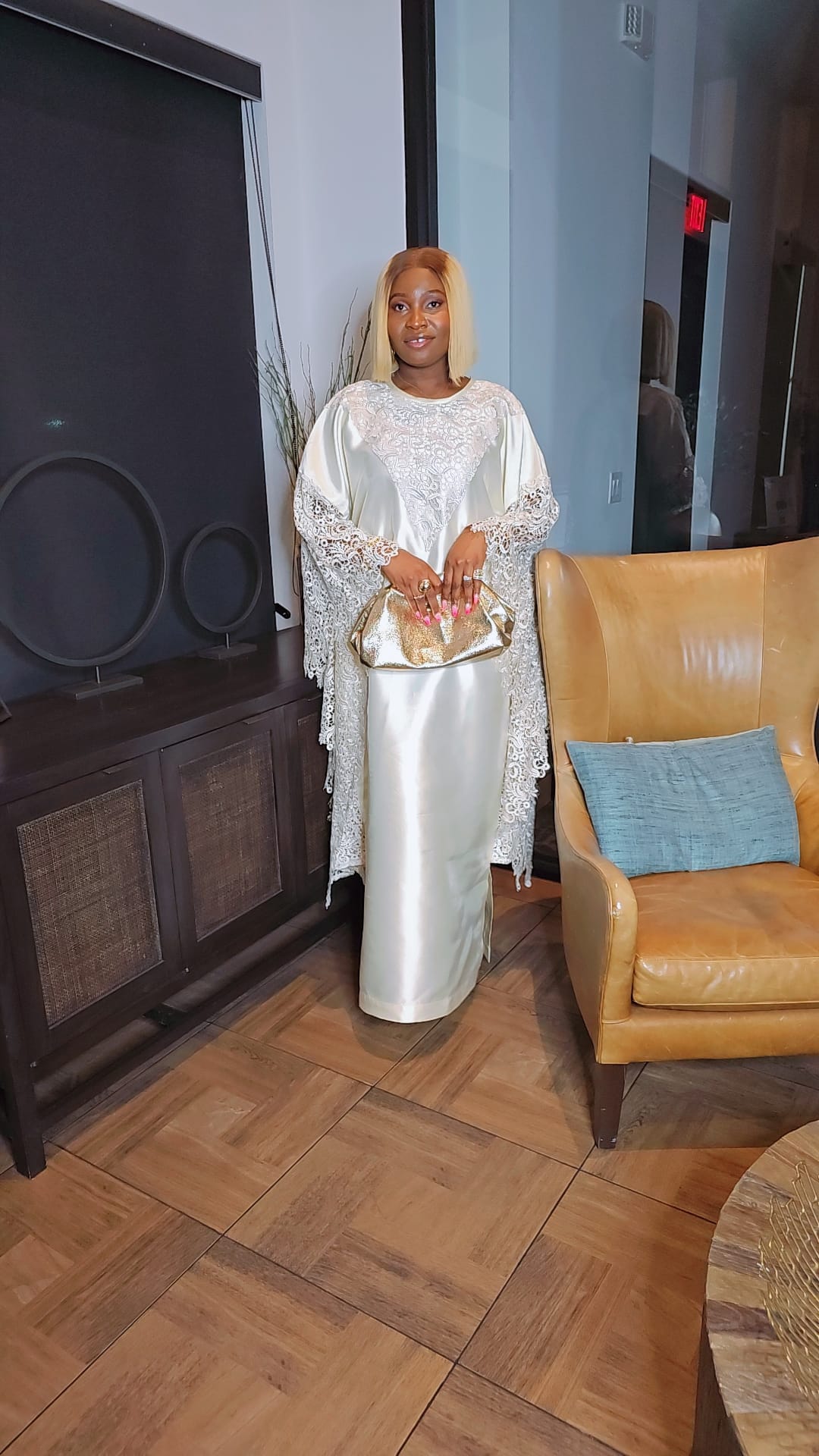 Unni Laser cut Kaftan Boubou Dress