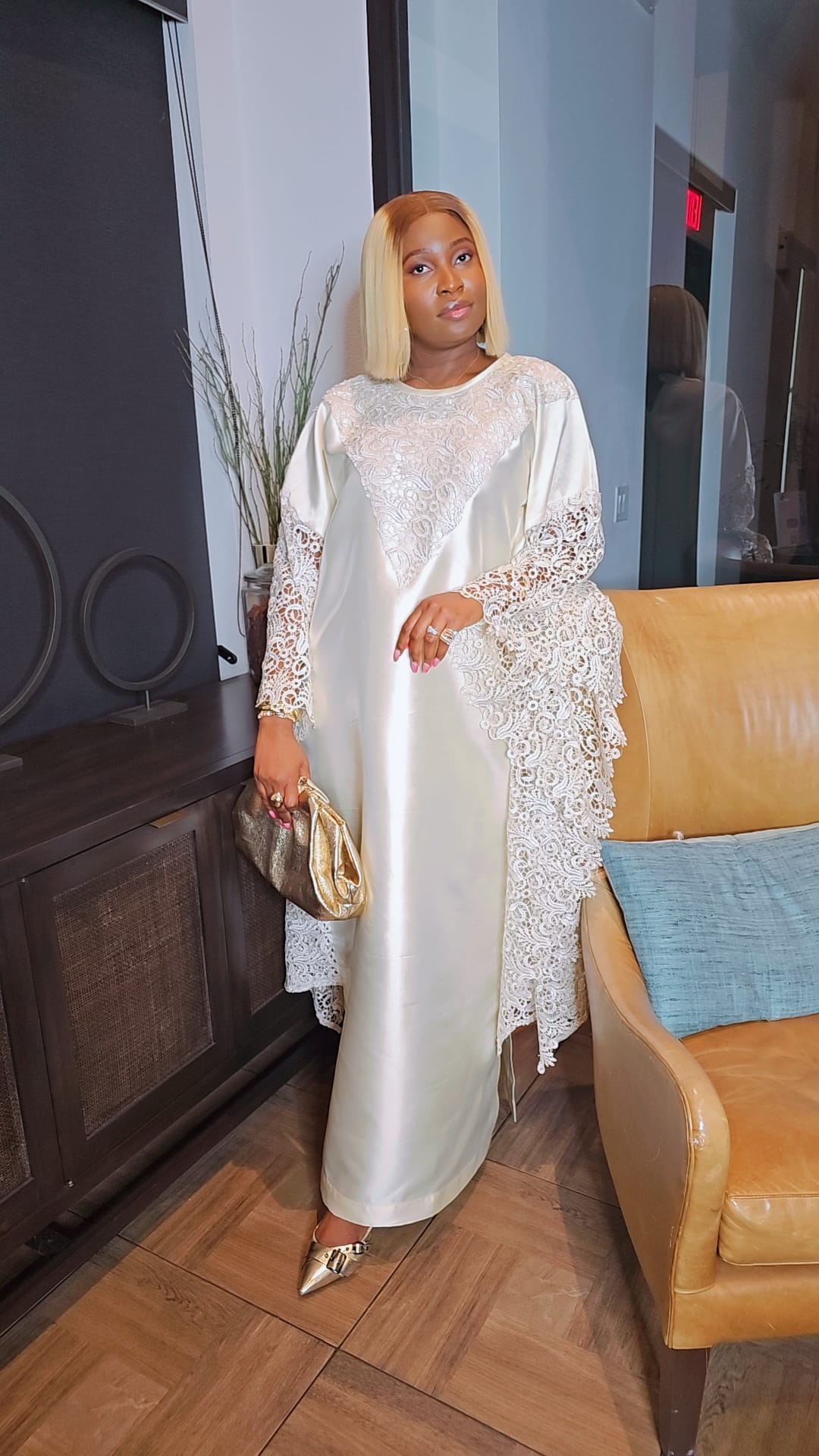 Unni Laser cut Kaftan Boubou Dress