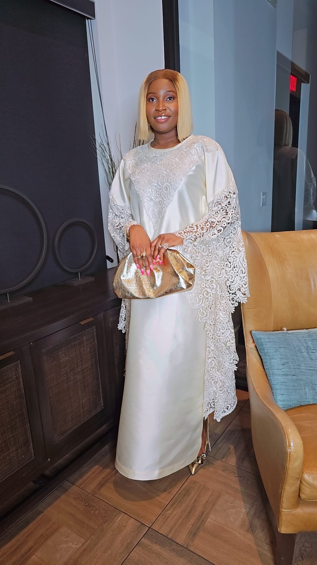 Unni Laser cut Kaftan Boubou Dress