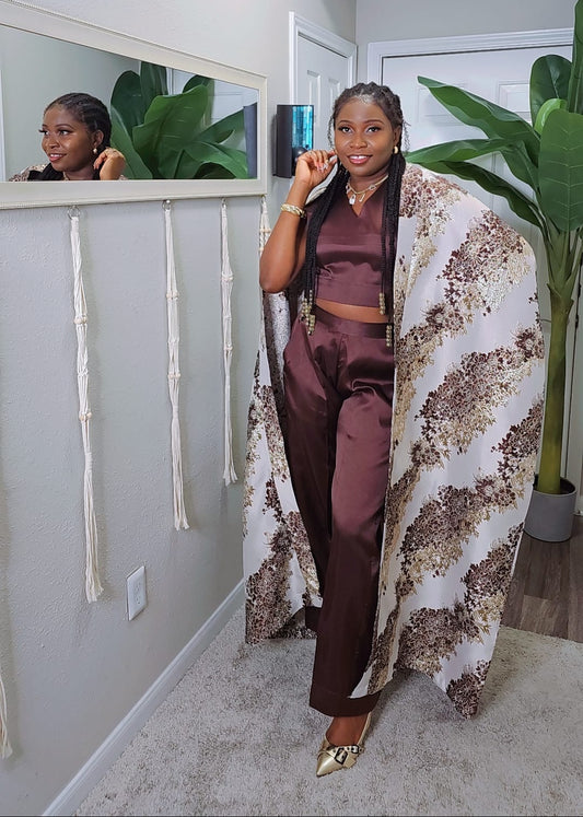 MIMI 3D Puff Set Brown.