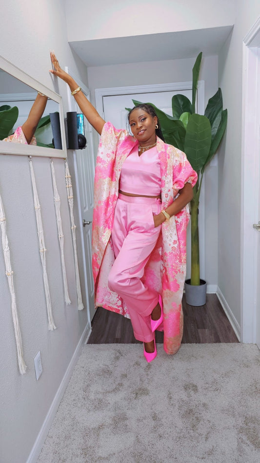 MIMI 3D Puff Set pink